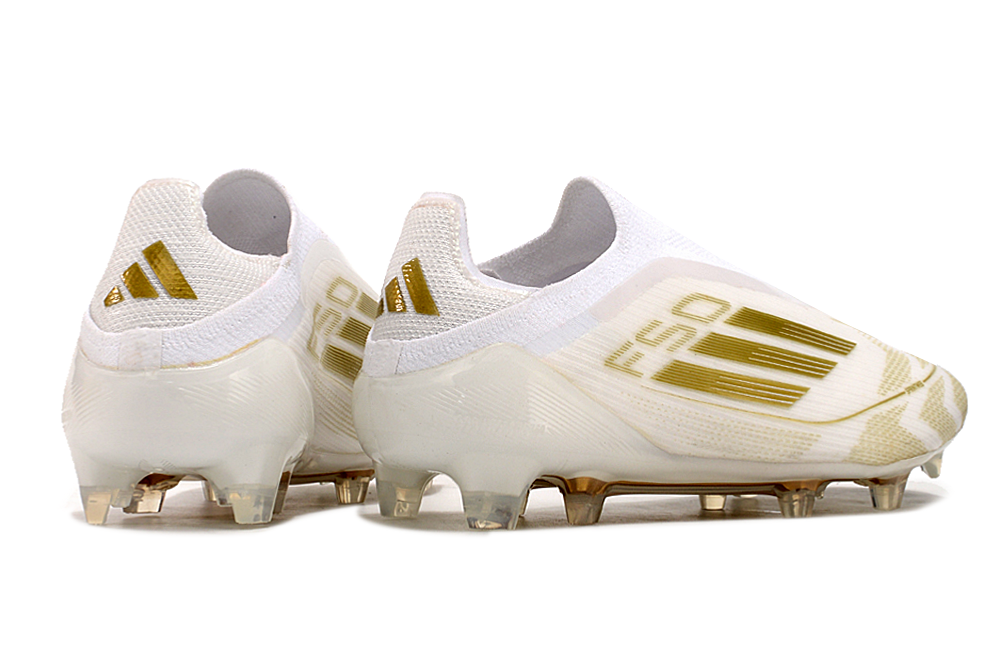 Adidas F50 Elite Laceless FG - Branco Dourado