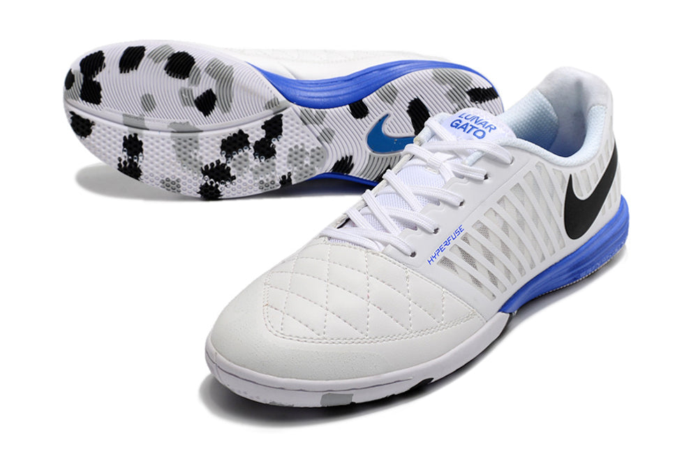 Nike Lunar Gato II Futsal - Branco Azul