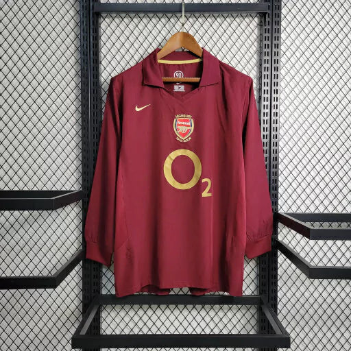 Camisa Arsenal Retrô 05/06 Manga Longa - Masculina
