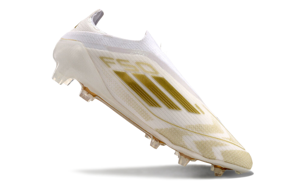 Adidas F50 Elite Laceless FG - Branco Dourado
