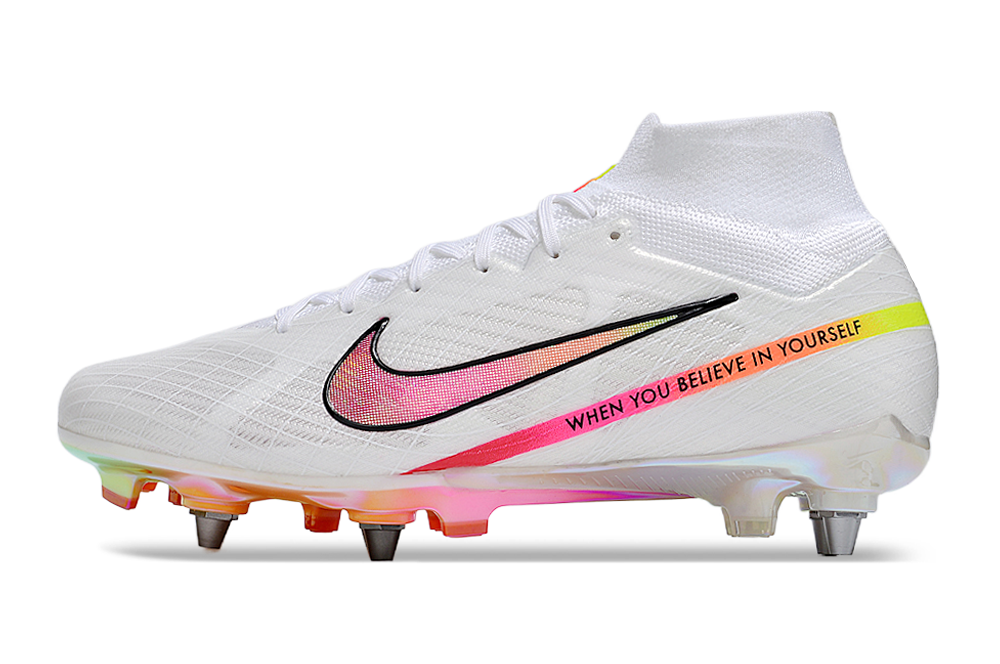 Nike Air Zoom Superfly 9 Elite SG TRAVA MISTA - Branco Rosa