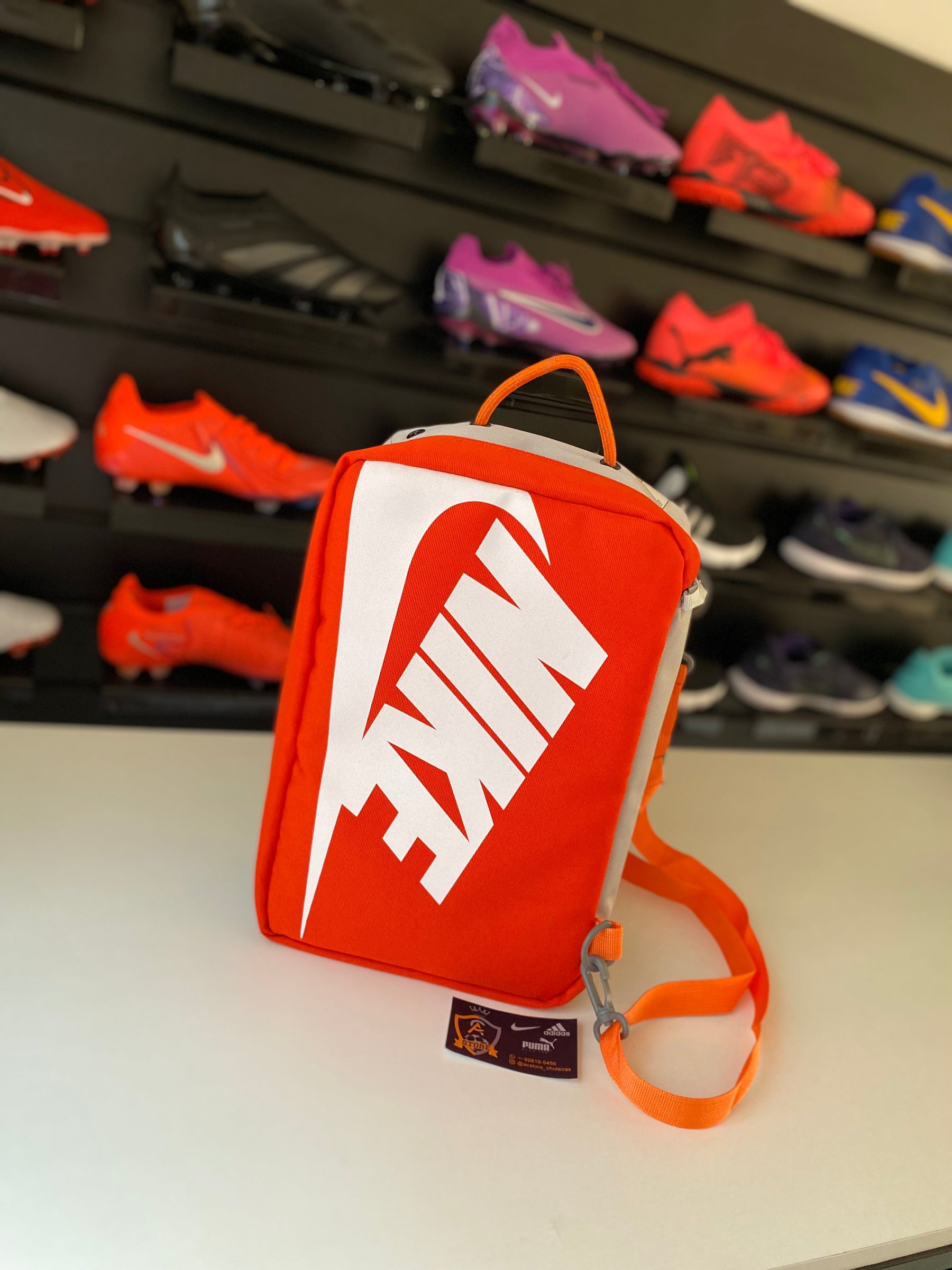 Bolsa Porta Chuteira - Laranja Cinza