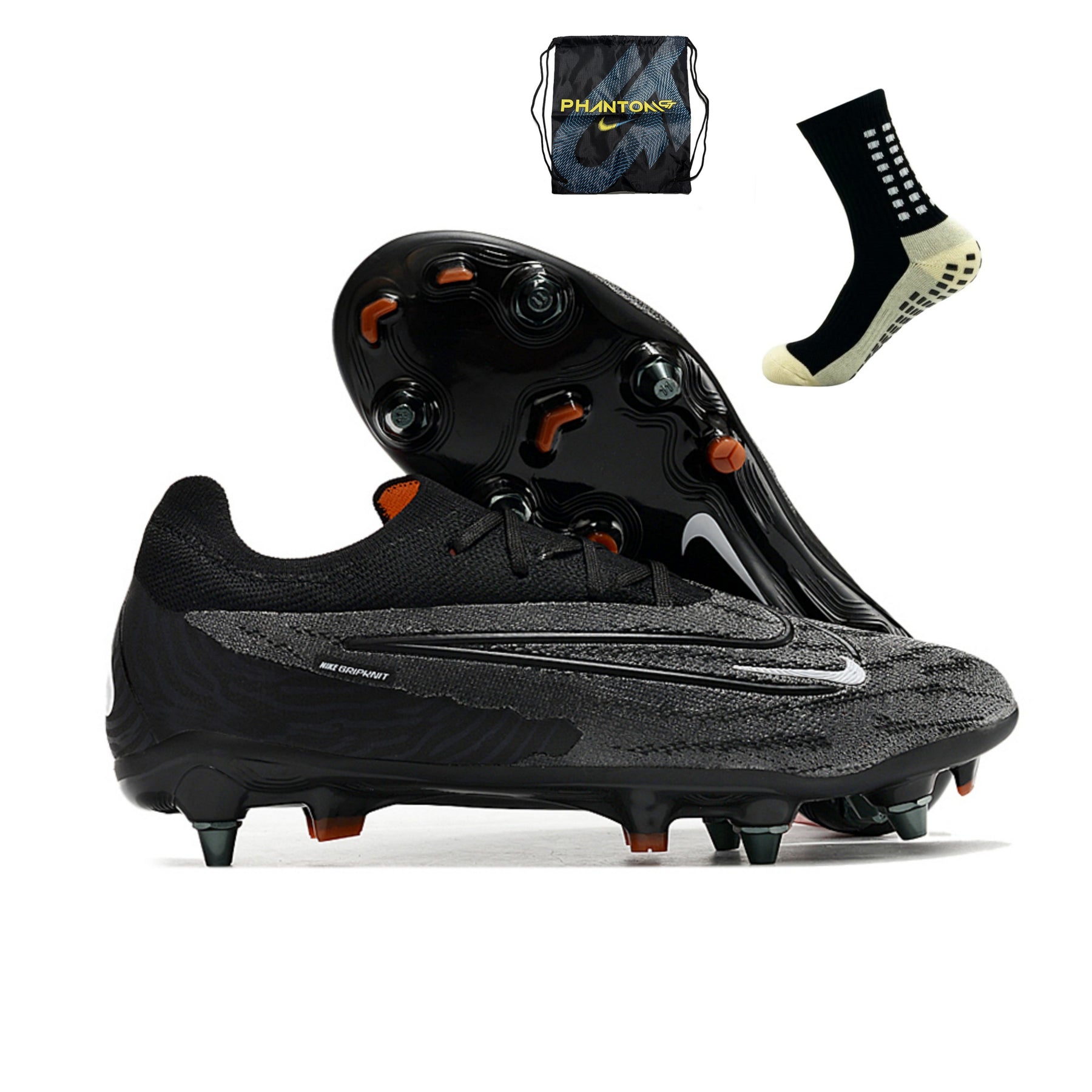 Nike Phantom GX Elite SG TRAVA MISTA - Preto Laranja