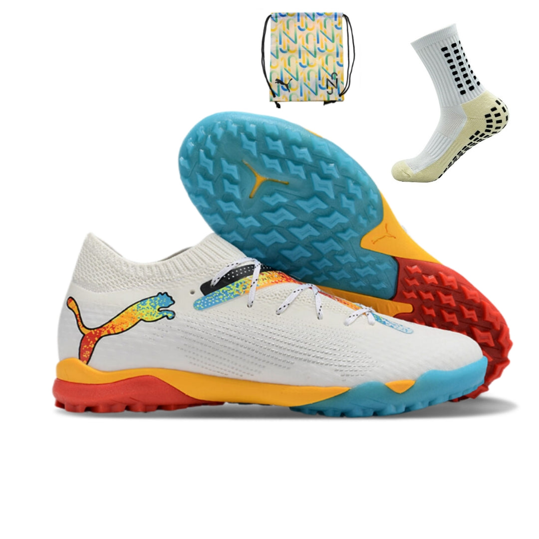 Puma Future 7 FTR Society - Branco Amarelo Azul