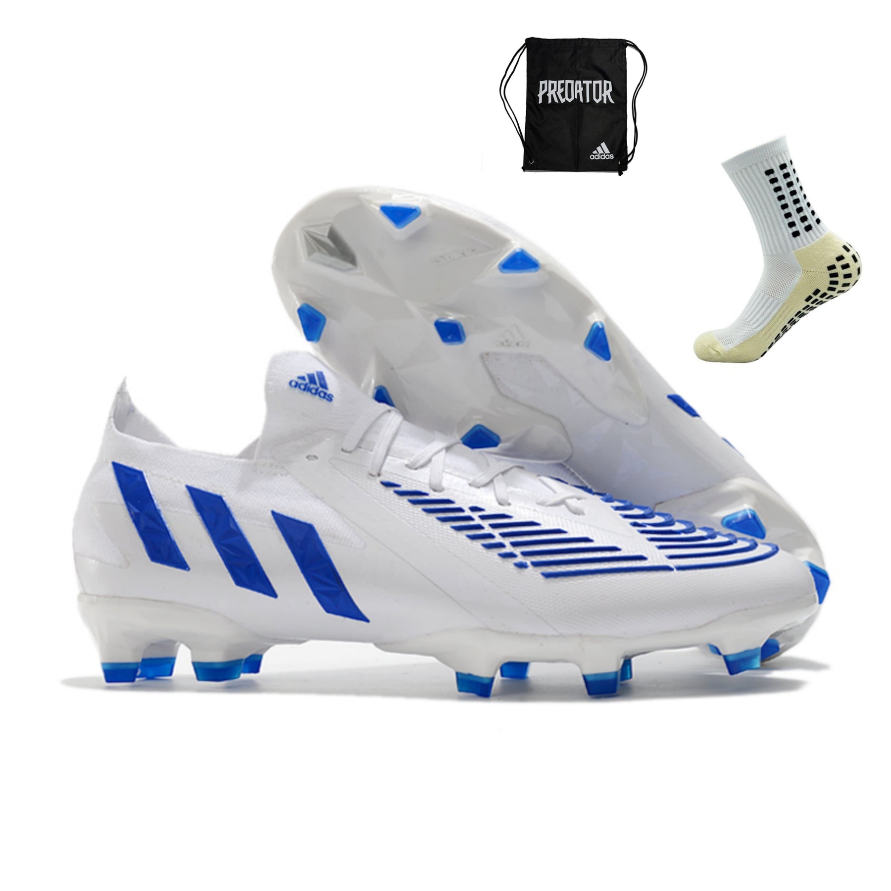 Adidas Predator Edge.1 Low FG - Branco Azul