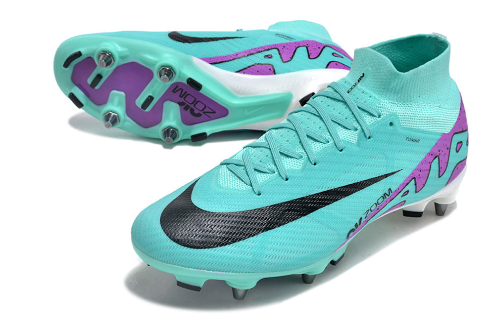 Nike Air Zoom Superfly 9 Elite SG TRAVA MISTA - Azul