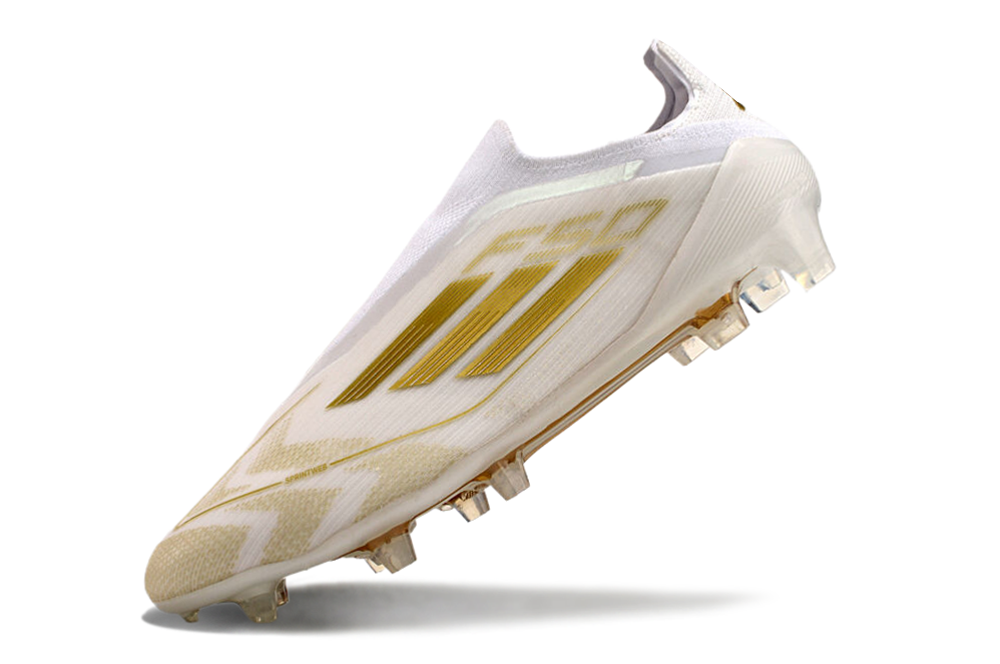 Adidas F50 Elite Laceless FG - Branco Dourado