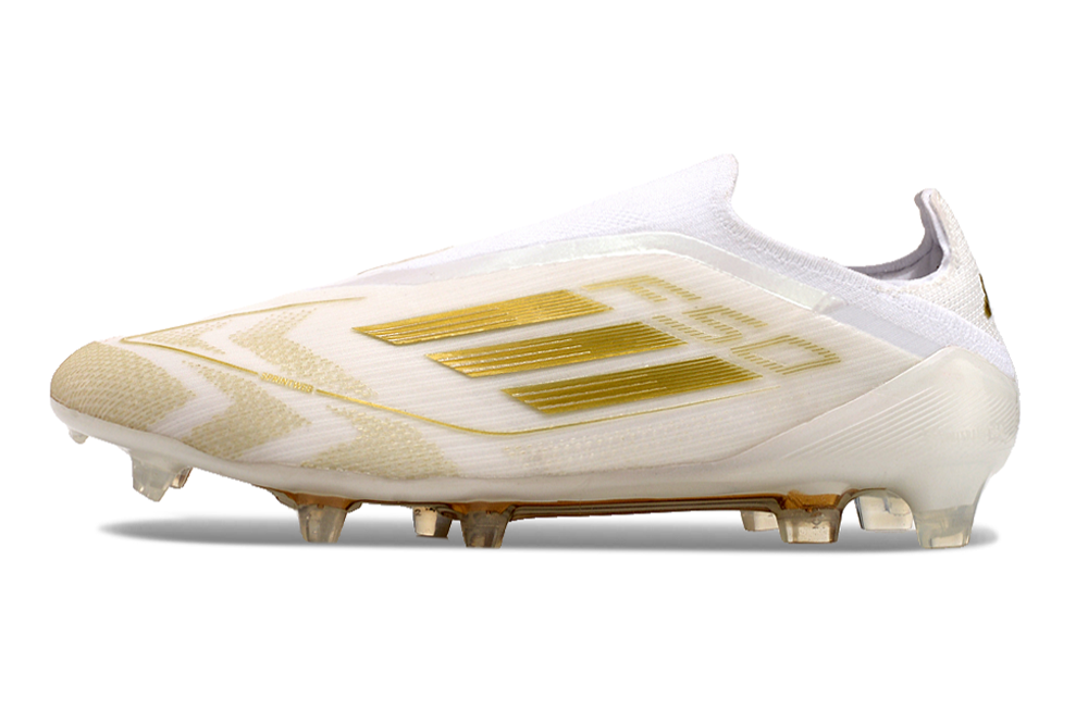 Adidas F50 Elite Laceless FG - Branco Dourado