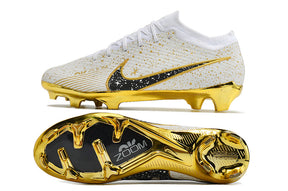 Nike Feminina Air Zoom Mercurial Vapor 15 FG Elite - Branco Dourado
