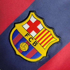 Camisa Barcelona Home 14/15 Retrô - Azul e Vermelha