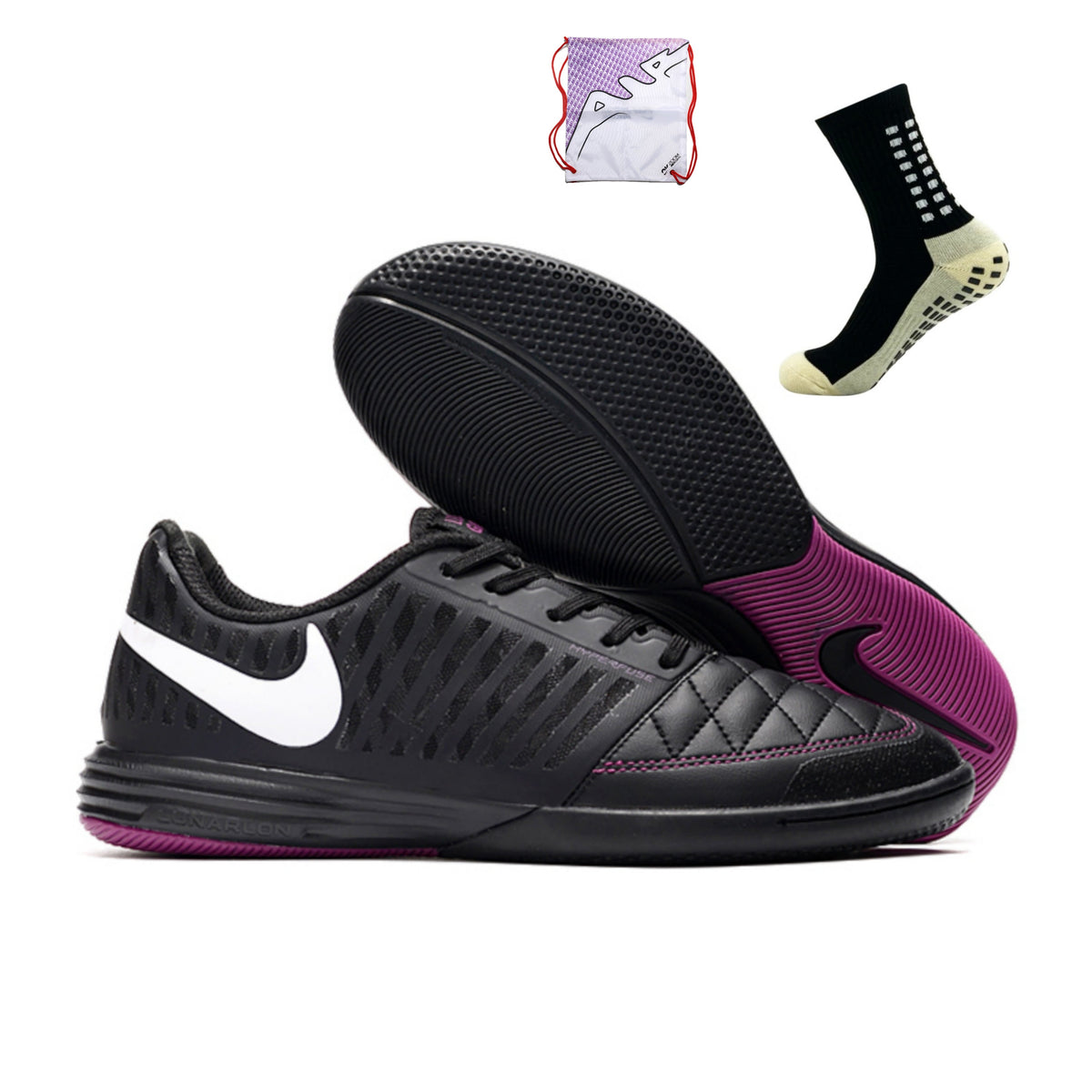 Nike Lunar Gato II Futsal - Preto Roxo