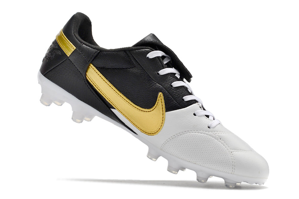 Nike Premier 3 FG Elite - Preto Branco Dourado
